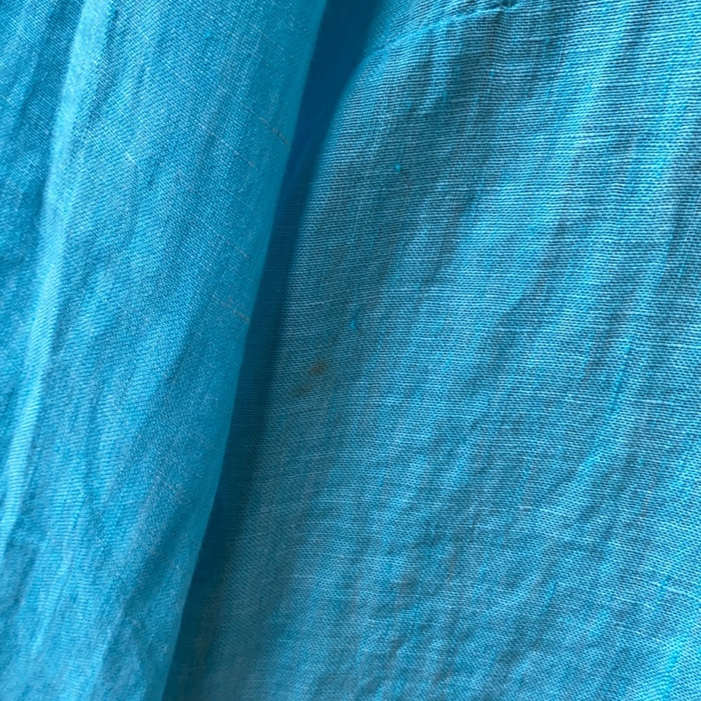 Sigrid Olsen Turquoise Linen Top - image 4